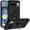 Black, variant on TJS for Google Pixel 9 Pro XL (XL Version Only) Phone Case, Impact Resistant Metal Ring Magnetic Support Kickstand Drop Protector Cover (Blue)