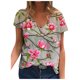 thumbnail image 1 of Moda Mujer Cuello en V Manga corta Impresión Jersey Blusas sueltas Tops Camiseta OAVQHLG3B Store lin121212, 1 of 4