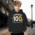 thumbnail image 2 of 100 Days of School Preppy Hoodie for Kids - Boys Girls Letter Graphic Long Sleeve Back to School Sweatshirt, 2 of 4