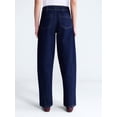 thumbnail image 4 of Free Assembly Women's and Women's Plus Side Panel Barrel Jeans, 30" Inseam, Sizes 0-28W, 4 of 6