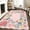 Pink, variant on Danolapsi Area Rugs for Living Room,Non Slip Washable Rug Soft Floral Irregular Floor Cover Indoor Low Pile Scalloped Area Rug Foldable Thin Rugs for Bedroom Dining Room Nursery Home Office