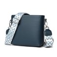 thumbnail image 3 of Bolso Hombro Cuero Genuino Bandolera Suave Tipo Cartera para Mujer () Azul, 3 of 6