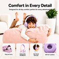 thumbnail image 6 of Geryst Kids Bluetooth Headphones, Bluetooth 6.0 Wireless & Wired Headset with LED Lights, 74/84/95dB Volume Limiter, Over-Ear Headphones for Boys Girls, School, Travel and Tablet, Blue, 6 of 9