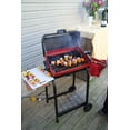 thumbnail image 4 of Americana Portable Electric Cart Grill with Two Folding Tables, Red, 4 of 10