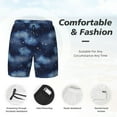 thumbnail image 6 of Picia Starry Sky pattern Mens Swim Trunks with Compression Liner Stretch Beach Shorts Quick Dry with Zipper Pockets No-Chafing Board Shorts-Large, 6 of 9