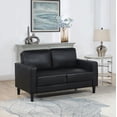 thumbnail image 2 of Ruth Upholstered Track Arm Loveseat Black, 2 of 10