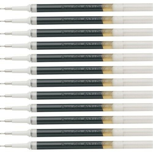 Pentel EnerGel Retractable .7mm Liquid Pen Refills - 0.70 mm, Medium Point - Bla