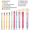 thumbnail image 2 of Makeup Brushes 10-Pieces Colorful Wood Handles Synthetic Hairs Makeup Brush Set with Cosmetic Brush Holder, 2 of 4