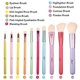 thumbnail image 2 of Makeup Brushes 10-Pieces Colorful Wood Handles Synthetic Hairs Makeup Brush Set with Cosmetic Brush Holder, 2 of 4