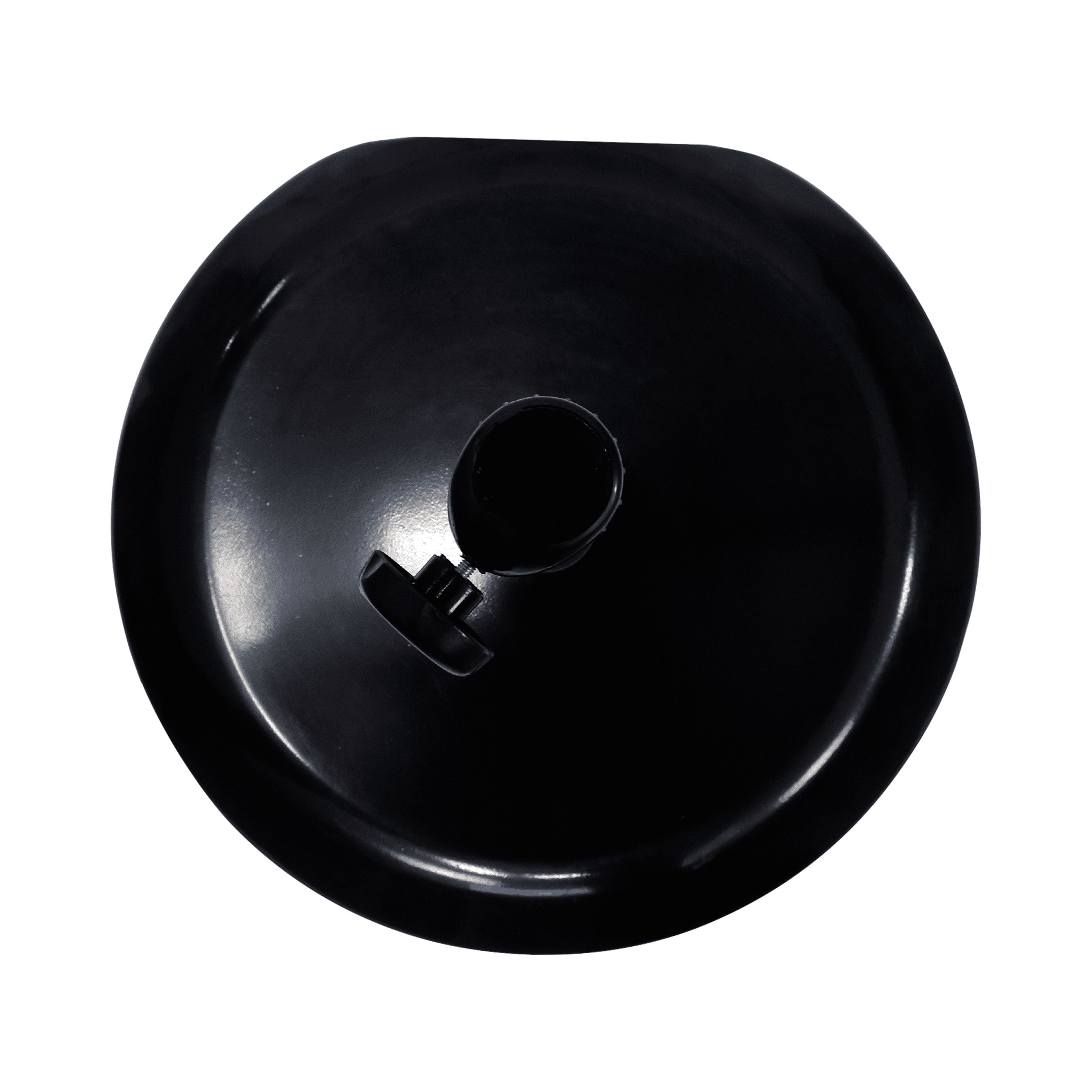 California Umbrella 75LBS Umbrella Base with Steel Cover with Concrete Black