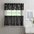 thumbnail image 2 of Halloween Tier Curtains 3PC Set - Vintage Spooky Cute Ghost Pumpkin Skull Print Kitchen Window Treatment Panels, 2 of 6