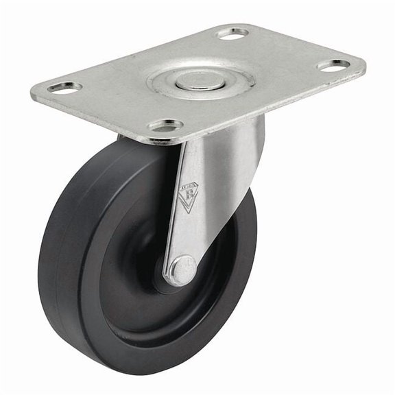 Shepherd Hardware Plate Caster,Swivel,Polyolefin,3 1/2"H PRE30120ZN-3E