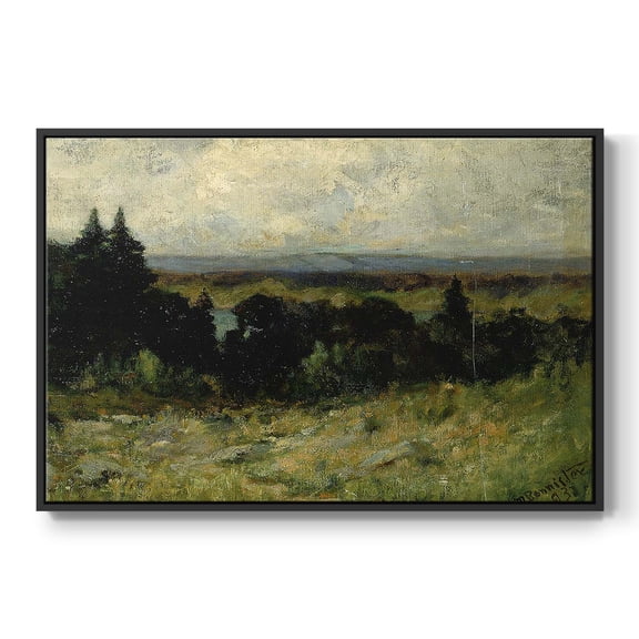 Vintage Landscape-MIII By Wexford Home Framed in Black Wood Gallery Wrapped Canvas 17 in. x 25 in.