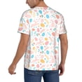 thumbnail image 2 of Zufioo Happy Easter Print Men's Baseball Short Sleeve, Moisture Wicking Button-Down Hip Hop Tee-4X-Large, 2 of 7