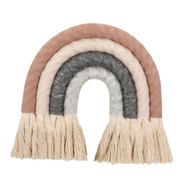 Tapiz de macramé colgante con borlas de algodón tejido a mano, adorno decorativo, regalo artesanal mi