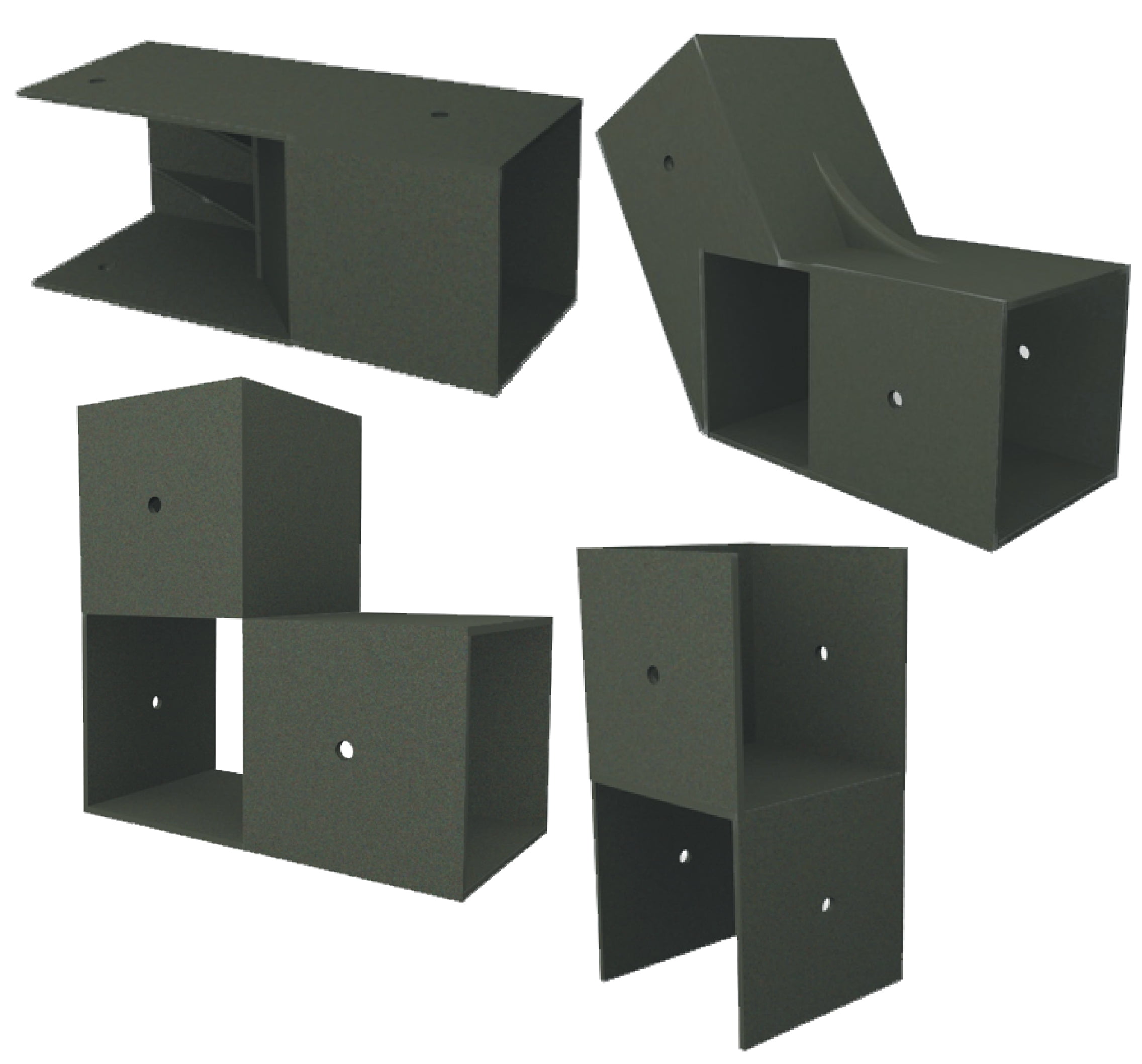 8X8 GREENHOUSE - DIY FRAMING BRACKET KIT (lumber not included)