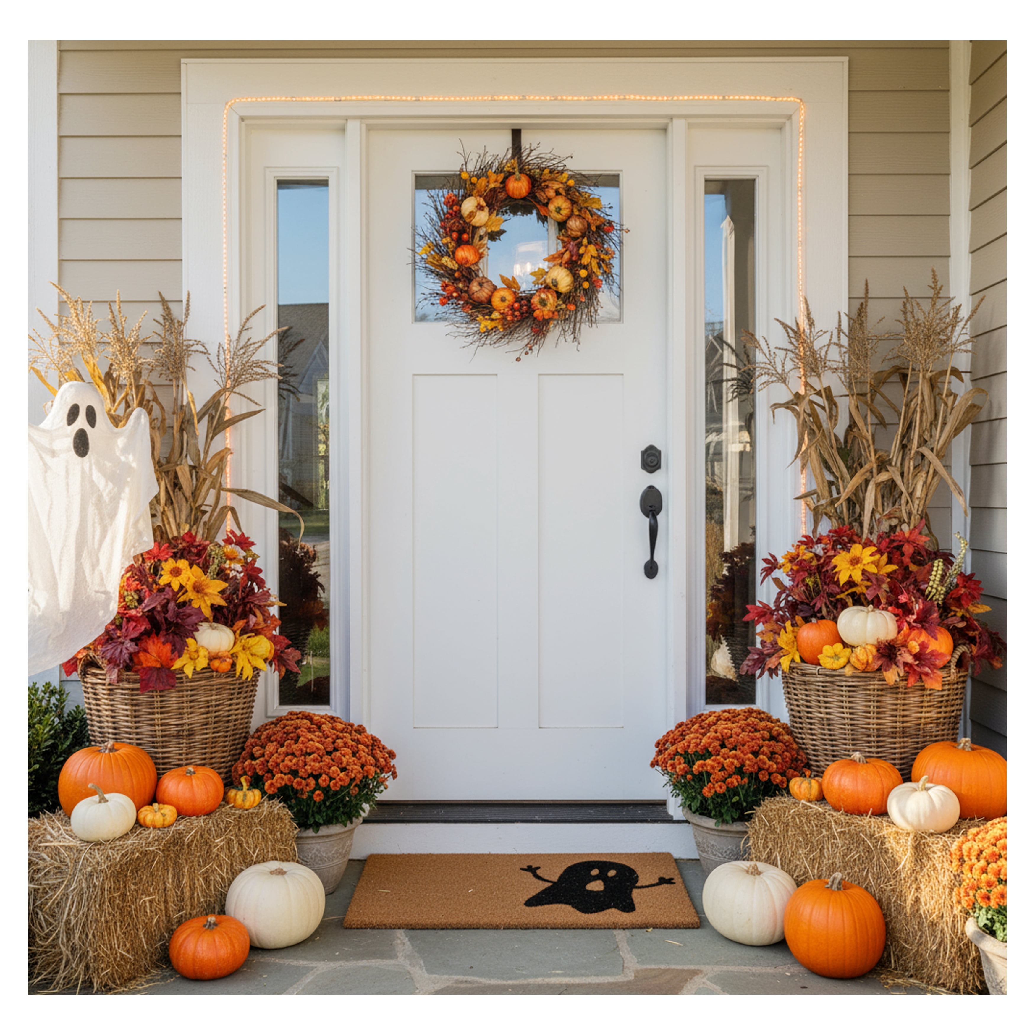Calloway Mills Natural/Black Ghost Outdoor Doormat 17" x 29"