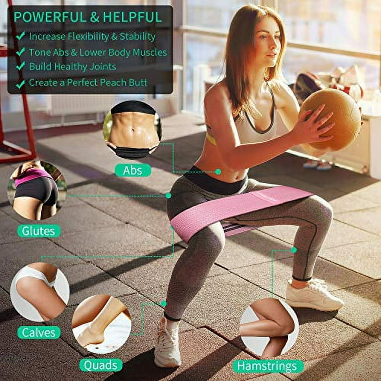 Hurdilen Resistance Bands Loop Exercise Bands Workout Bands Hip Bands Wide Resistance Bands Hip Resistance Band for Legs and Butt Activate Glutes and