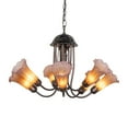 thumbnail image 6 of 24" Wide Amber/Purple Tiffany Pond Lily 7 Light Chandelier, 6 of 6