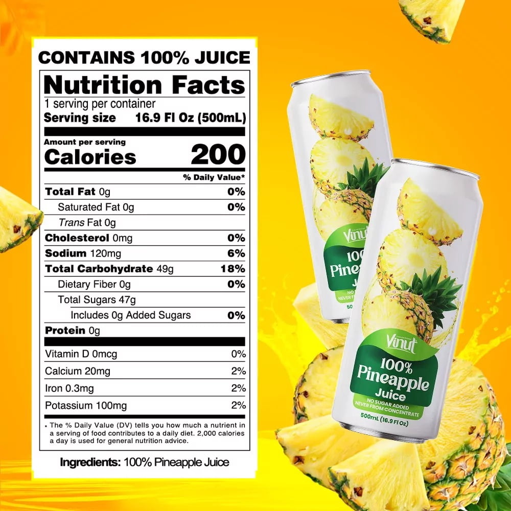 Vinut 16.9 fl oz 100% NFC Pineapple Juice Drink (No Sugar Added)