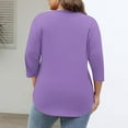 thumbnail image 5 of XFLWAM Plus Size Tops for Womens Three Quarters Sleeve T Shirts Casual Loose Fit Fall Tunic Blouse, 5 of 8