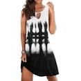 thumbnail image 1 of WILLBEST Vestidos Casuales para Mujer Vestido Suelto de Verano para Mujer, sin Mangas, Estampado Floral, Cuello En V, Ahuecado, Informal, para Playa, Minivestido XXXGrande, 1 of 3