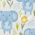 thumbnail image 4 of Coolnut Cute Sketchy Blue Elephants Bath Shower Curtain Liners 72x72in 100% Polyester Waterproof with Curtain Hook, 4 of 6