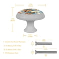 thumbnail image 5 of PhooArto Pizza and Skull Pattern 4 PCS Crystal Glass Cabinet Knobs, Drawer Kitchen Cabinets Dresser Cupboard Wardrobe Pulls Handle - Glowing in the Dark, 5 of 7