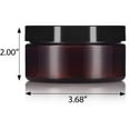 thumbnail image 4 of 8 oz Amber Plastic Refillable Low Profile Jar with Black Lid (6 Pack), 4 of 4
