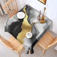 thumbnail image 2 of Black and Gold Marble Glitter Streaks Pattern Square Tablecloth,Waterproof Square Table Cover,Wipeable Spillproof Washable Table Cover for Home Kitchen Party Decor 42"X42"(107x107cm), 2 of 6