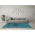 thumbnail image 3 of Ahgly Company Indoor Square Oriental Light Blue Industrial Area Rugs, 6' Square, 3 of 4