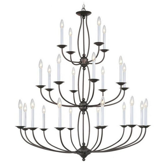 Traditional Farmhouse Twenty Four Light Chandelier-Bronze Finish Bailey Street Home 218-Bel-731953