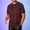Red, variant on GSPCLAM Mens Casual T-Shirts Colorblock Crewneck Tops Vintage Print Soft Tees for Leisure Time