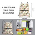 thumbnail image 2 of Vsdgher Wild Exotic Birds And Flowers Drawstring Backpack Water Resistant String Bag Sports Sackpack Gym Sack for Men Women, 2 of 6