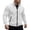 White, variant on Men's Casual Jacket Solid Color Long Sleeve Full Zip Band Collar Textured Jackets Lightweight Comfy Outerwear Coat with Pockets