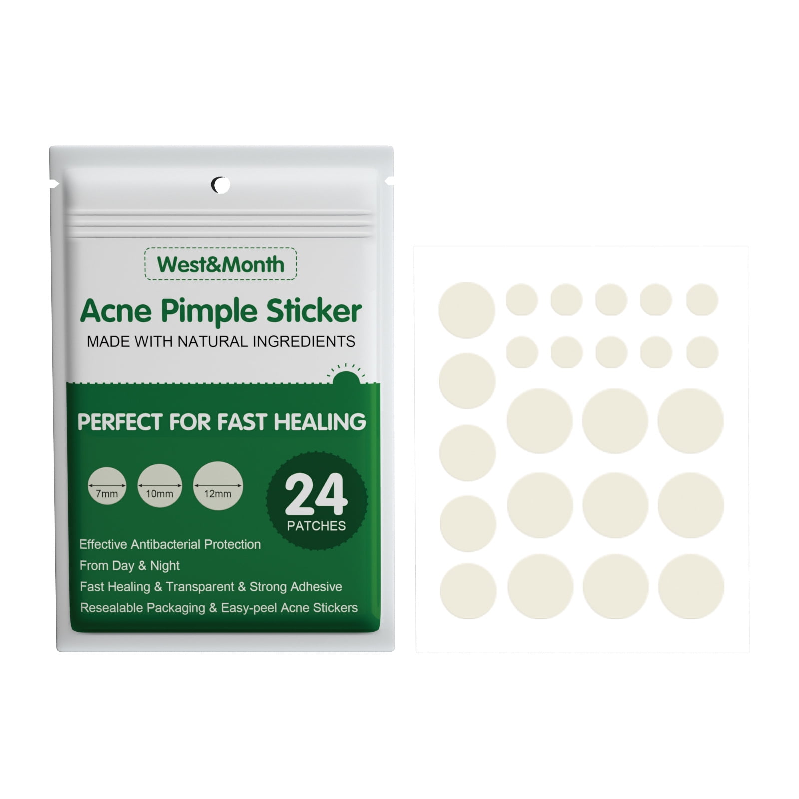 Uposao 24pcs Acne Pimple Patch Waterproof Concealer Hydrocolloid