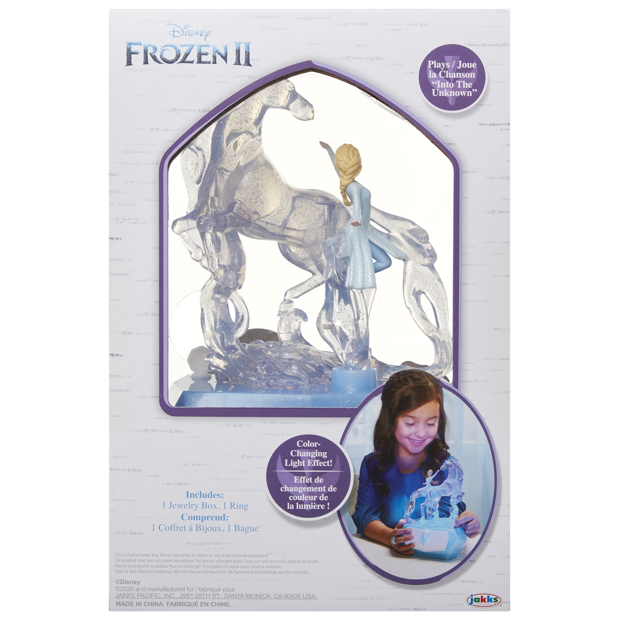 Disney Frozen 2 Elsa & Water Nokk Jewelry Box with Snowflake Ring 