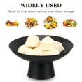 thumbnail image 3 of ceramic fruit bowl cake holder: black decorative fruit holder for kitchen or centerpiece table decor serving bowls for breads or fruits, 3 of 6