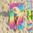 thumbnail image 1 of Multicolor Polyester Microfiber Beach Towel - Super Absorbent, Lightweight & Quick Dry, 70x140cm/80x160cm for Outdoor, Pool, Travel, Picnic - Eye-Catching Design, Machine Washable, 1 of 9