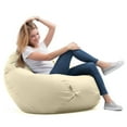 thumbnail image 2 of Waterproof Cushion Plush Animal Storage Oxford Chair Zipper Cover Cushion Stool Plush Soft Toy Leisure Seat Sofa (Only Sofa Covers,White), 2 of 4
