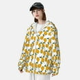 thumbnail image 3 of Lsque Yellow Pears Pattern UPF 50+ Lightweight Sun Protection Men's Women's Long Sleeve Shirt, Hoodie Performance -XX-Large, 3 of 7