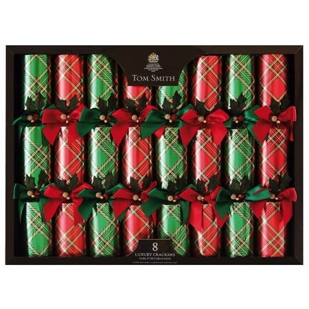 Tom Smith - red/green Luxury Christmas Crackers - Pack of 8 - Each Containing a Distinctive Surprise (Best Gift Christmas Crackers)