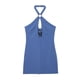 thumbnail image 1 of Vestido mini azul a la moda para mujer, con abertura en la espalda, con cremallera, estilo vintage, cuello halter, sin mangas, elegante para mujer, 1 of 5