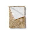 thumbnail image 2 of Beige Soft Flannel Fleece Blanket, Small Large Ginkgo Leaves Pattern Dramatic Dated Fossil Maidenhair Tree Nature Art, Cozy Plush for Indoor and Outdoor Use, 50" x 60", Beige Brown, by Ambesonne, 2 of 6
