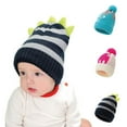 thumbnail image 3 of Autumn Winter Soft Children Cartoon Cap Creative Polygonal Dinosaur Warm Hat, 3 of 9