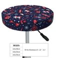 thumbnail image 4 of Round Bar Stool Seat Covers, Winter Sports Fun Pattern Elastic Round Chair Cover Stool Seat Slipcover Bar Stool Cushions Round Pad for 12-14 inch, 4 of 7