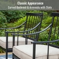 thumbnail image 2 of MF Studio Set of 2 Outdoor Patio Dining Chairs with Cushions, Weather Resistant, Black & Beige, 2 of 9