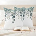 thumbnail image 3 of Spring Green Pillow Covers 2 Pack Eucalyptus Leaves Pillowcase Waterproof Outdoor Throw Pillow Cover for Patio Garden Square Cushion 26”x26”, 3 of 9