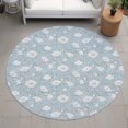thumbnail image 6 of Addison Rugs Chantille Indoor/Outdoor Transitional Floral Sky Machine Washable Round Rug, 8' x 8', 6 of 7