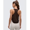thumbnail image 3 of CRZ YOGA Pima Cotton Ruched Side Tank Tops for Women Workout Athletic Casual Racerback Sleeveless Shirts, 3 of 5